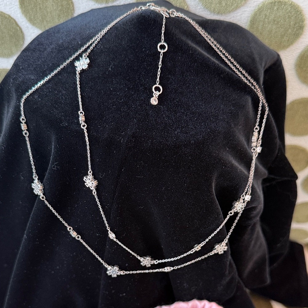 Kate Spade Silver Floral Necklace